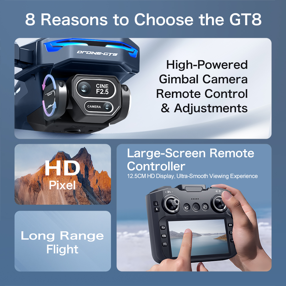 2026 NEW GT8 Drone 8K HD Camer - Drone Rc Price ulasan dan harga