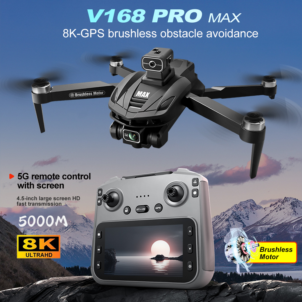 V168 PRO Max GPS Drone 8K Prof - Drone App Rc Fpv ulasan dan harga