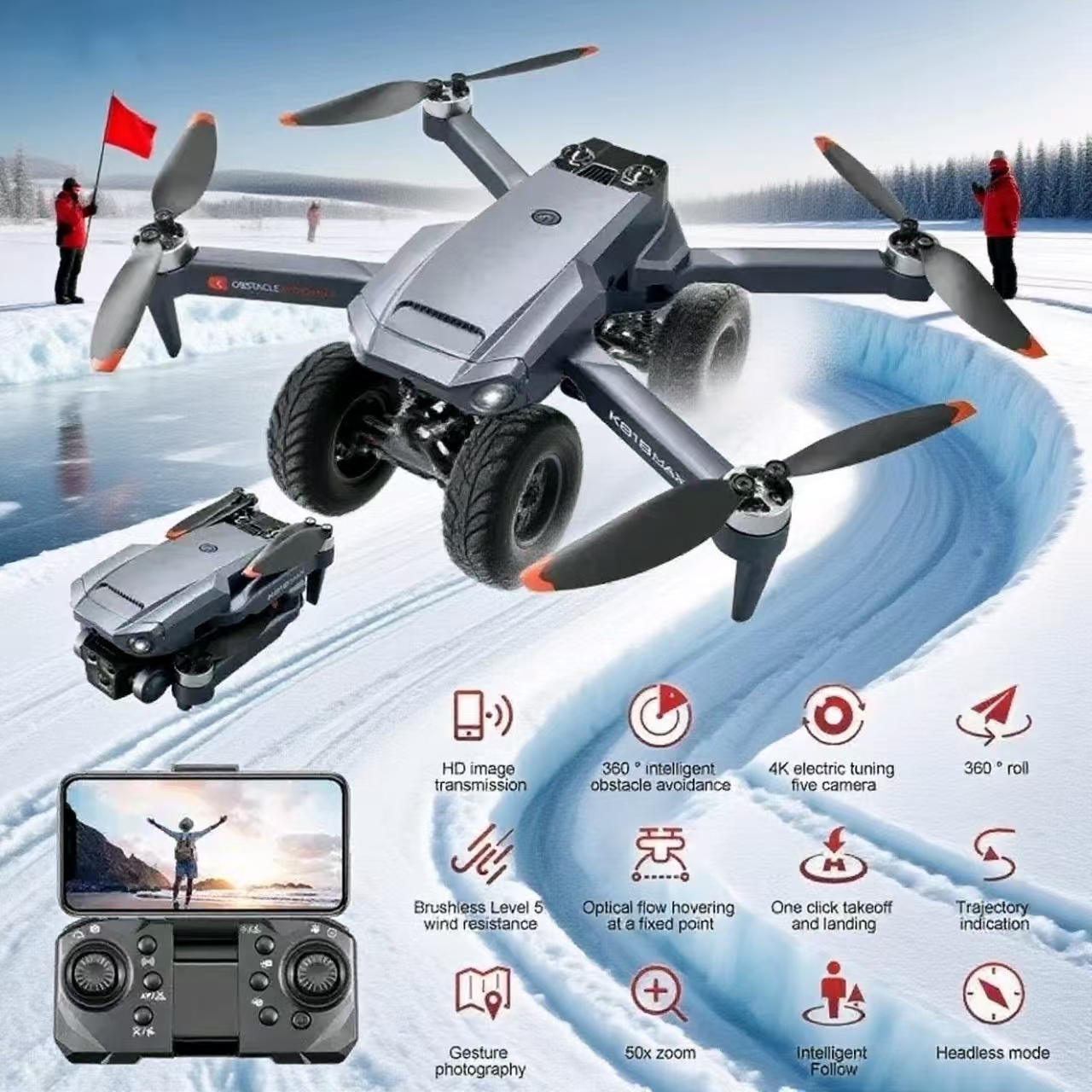 Pro 4K GPS Drone 3KM FPV RC Qu - Drone App Rc Fpv ulasan dan harga