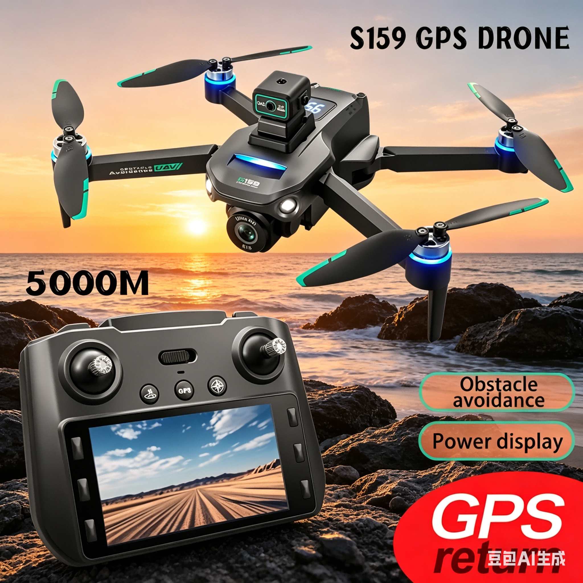 S159 GPS Drone 4K Profesional  - Drone App Rc Fpv ulasan dan harga