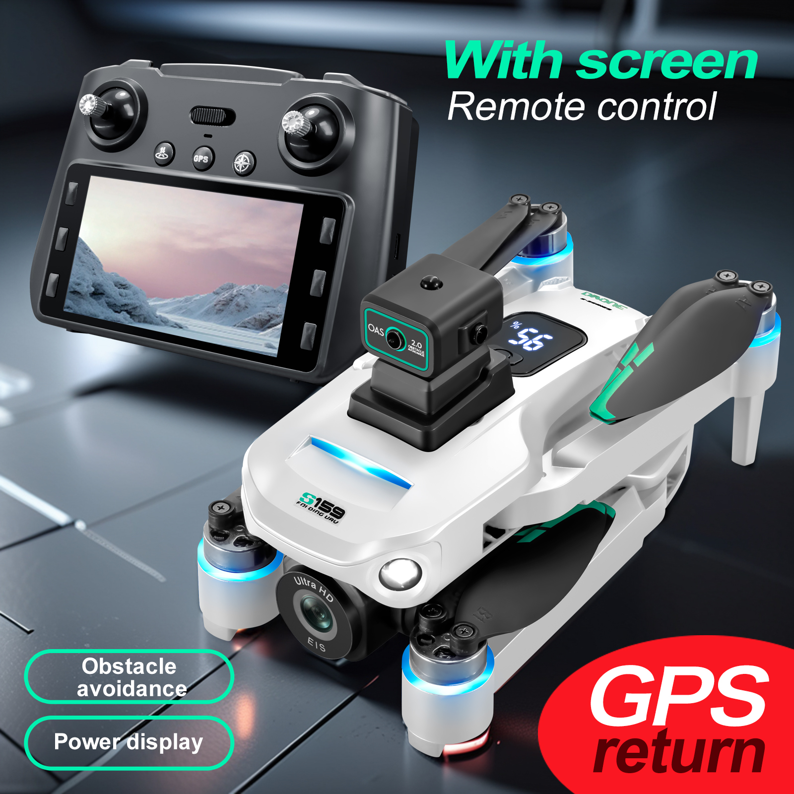 S159 GPS Drone 4K Profesional  - Drone App Rc Fpv ulasan dan harga